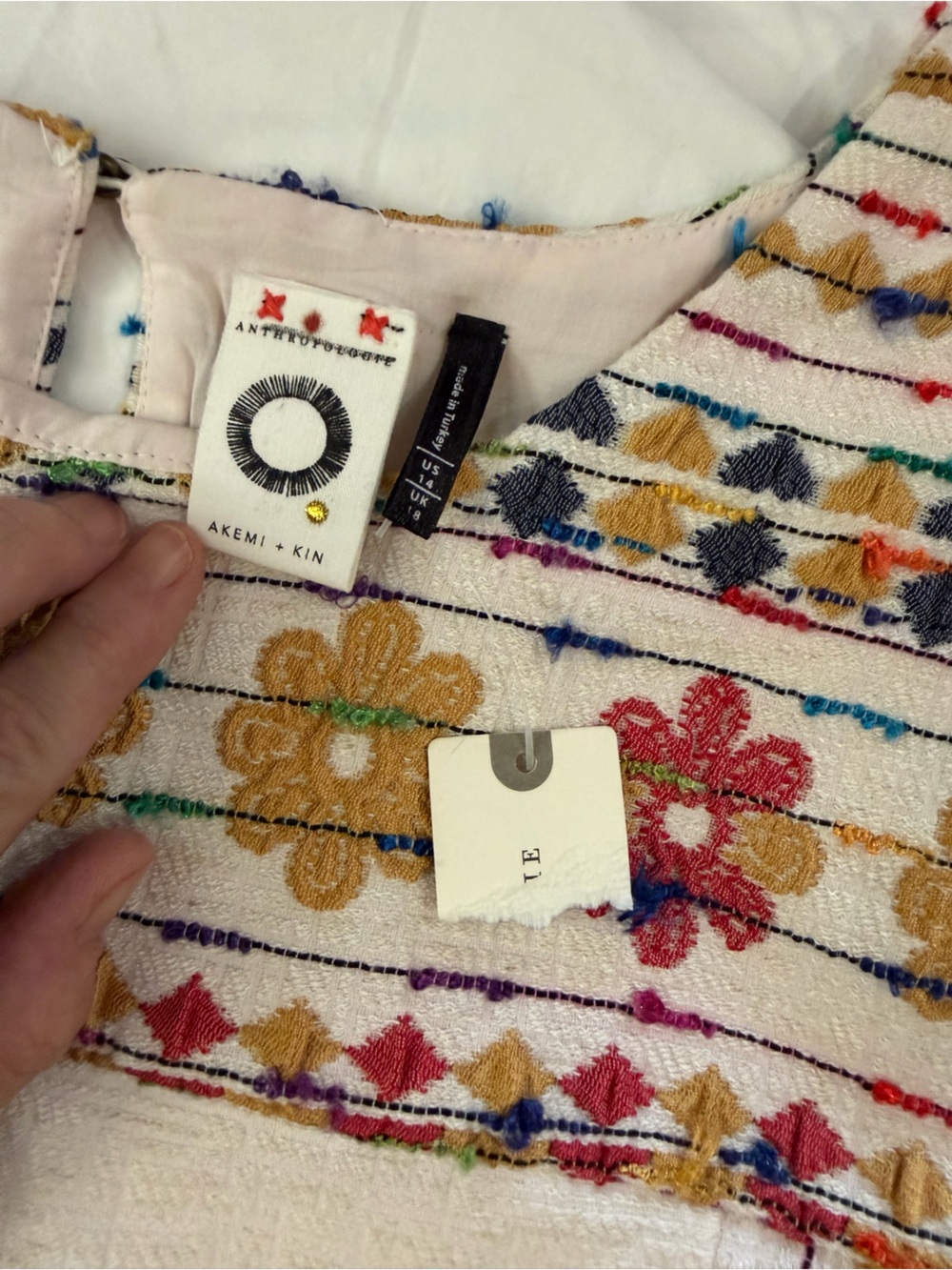 NWT ANTHROPOLOGIE AKEMI + KIN Prudence Embroidered Shift Dress 14 - Picture 6 of 16